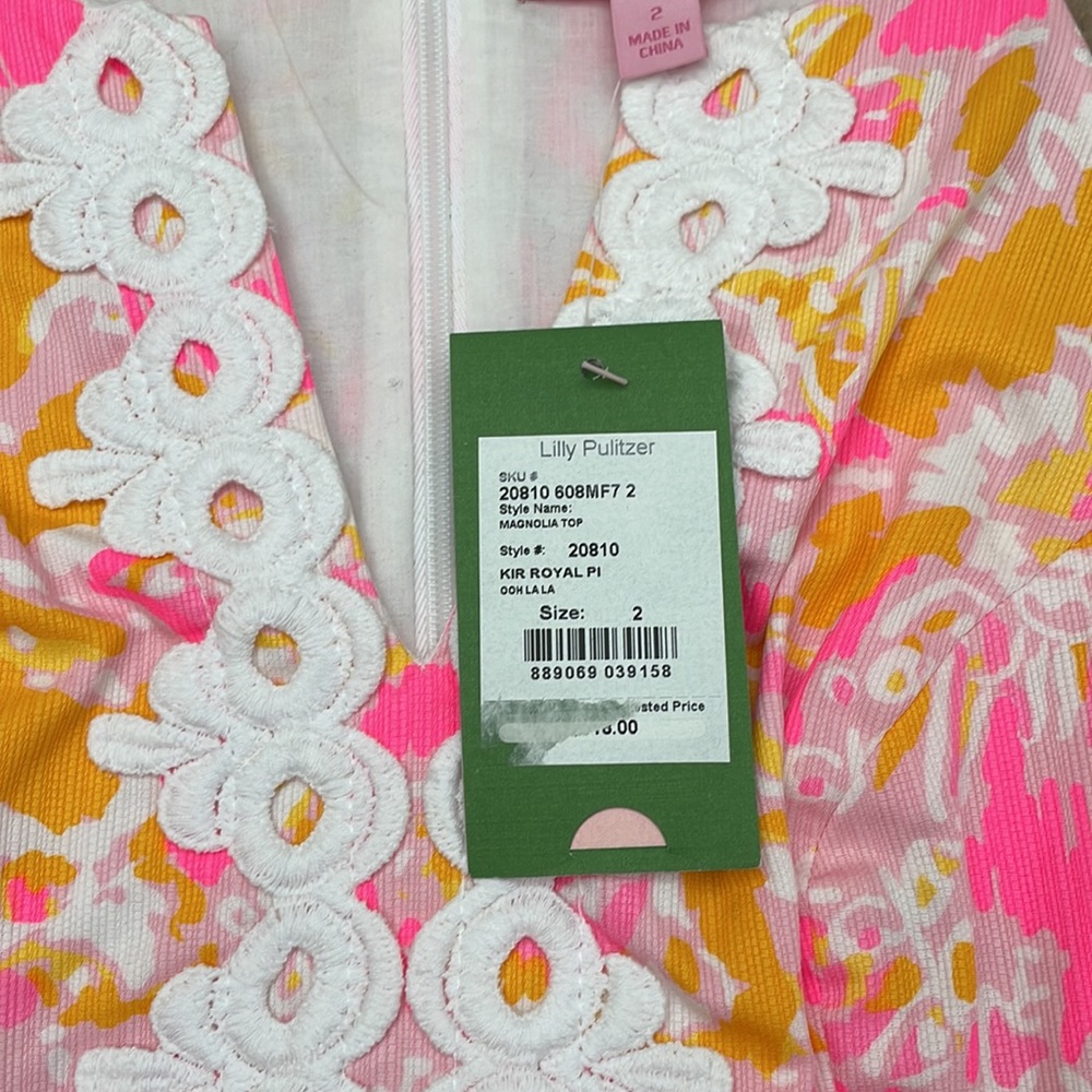 Lilly Pulitzer Magnolia Top Kir Royal View 2